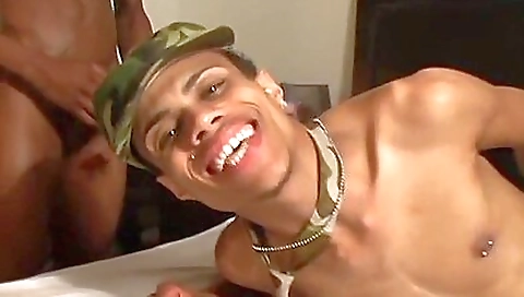 Teeno gets fucked by a dildo pit